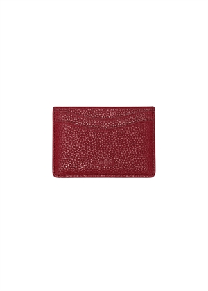Card holder grained Gold Red Dahlia B3010044 Ganni 